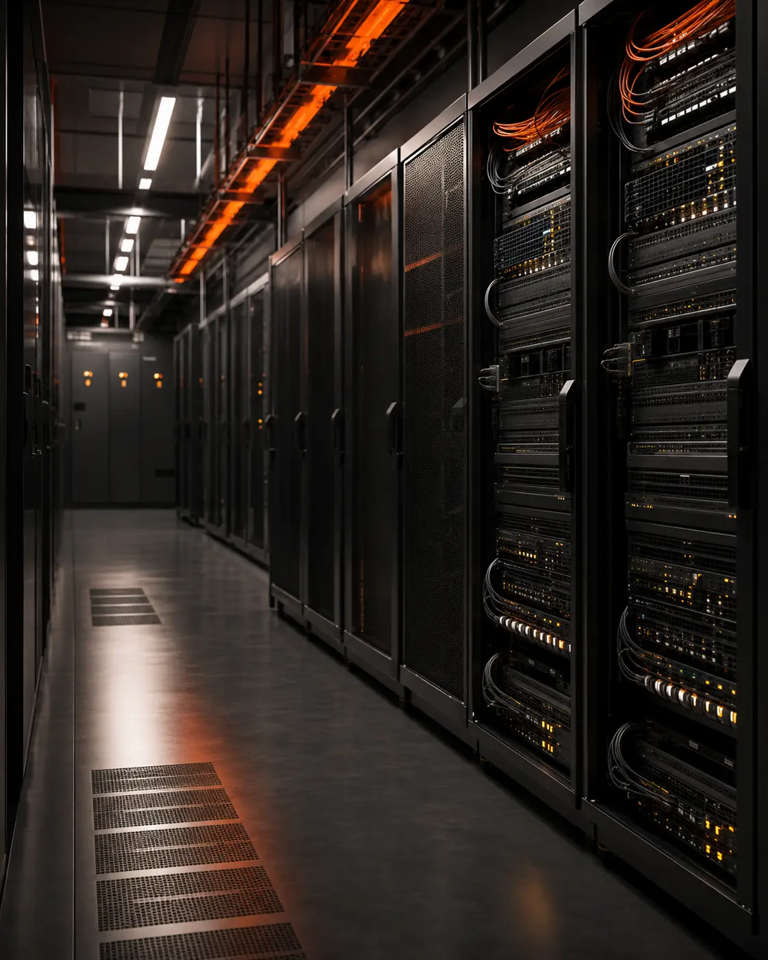 Centro de datos con servidores y almacenamiento empresarial
